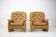 Fauteuils italiens cuir 1970s design