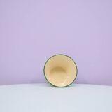 vintage beige flowerpot green polka dots