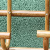 Wall-mounted coat rack in curved wood, 3 hooks