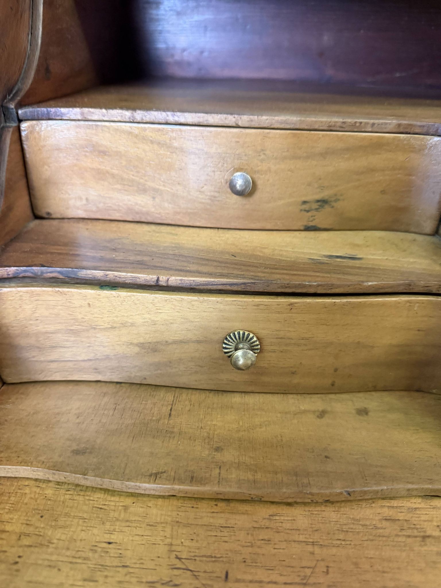 Louis XV slant-top desk in 18th-century marquetry.