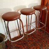 Set of three vintage bar stools