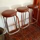 Ensemble de trois tabourets de bar vintage