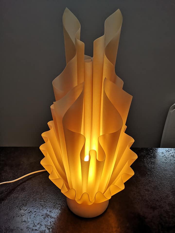 Vintage lamp Georgia Jacob 1970 resin and marble
