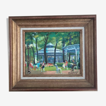 Cadre avec peinture "dans le Parc"