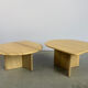 Pair of vintage travertine coffee tables or side tables, 1970s