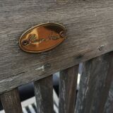 3 vintage folding garden chairs made of River Han teak