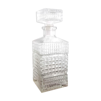 Diamond cut whisky decanter