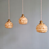 Art Deco suspension in marbled opaline and ouraline (4 available), 1920-30