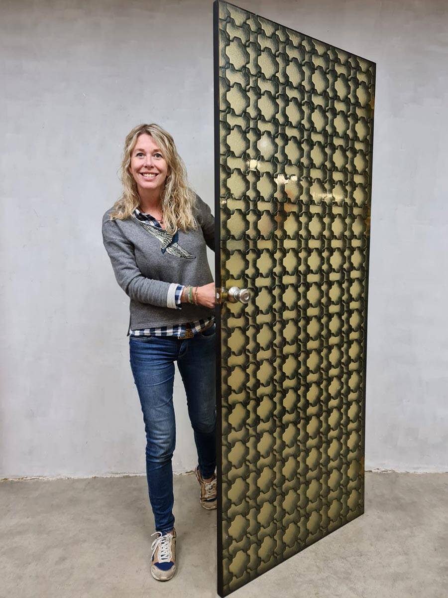 Vintage Art Deco design fiberglass doors sixties