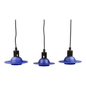 Three Design Light Ufo hanging lamps, model Inter, Danish Design 1990s.