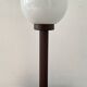 Lampe vintage des années 70 en métal et opaline