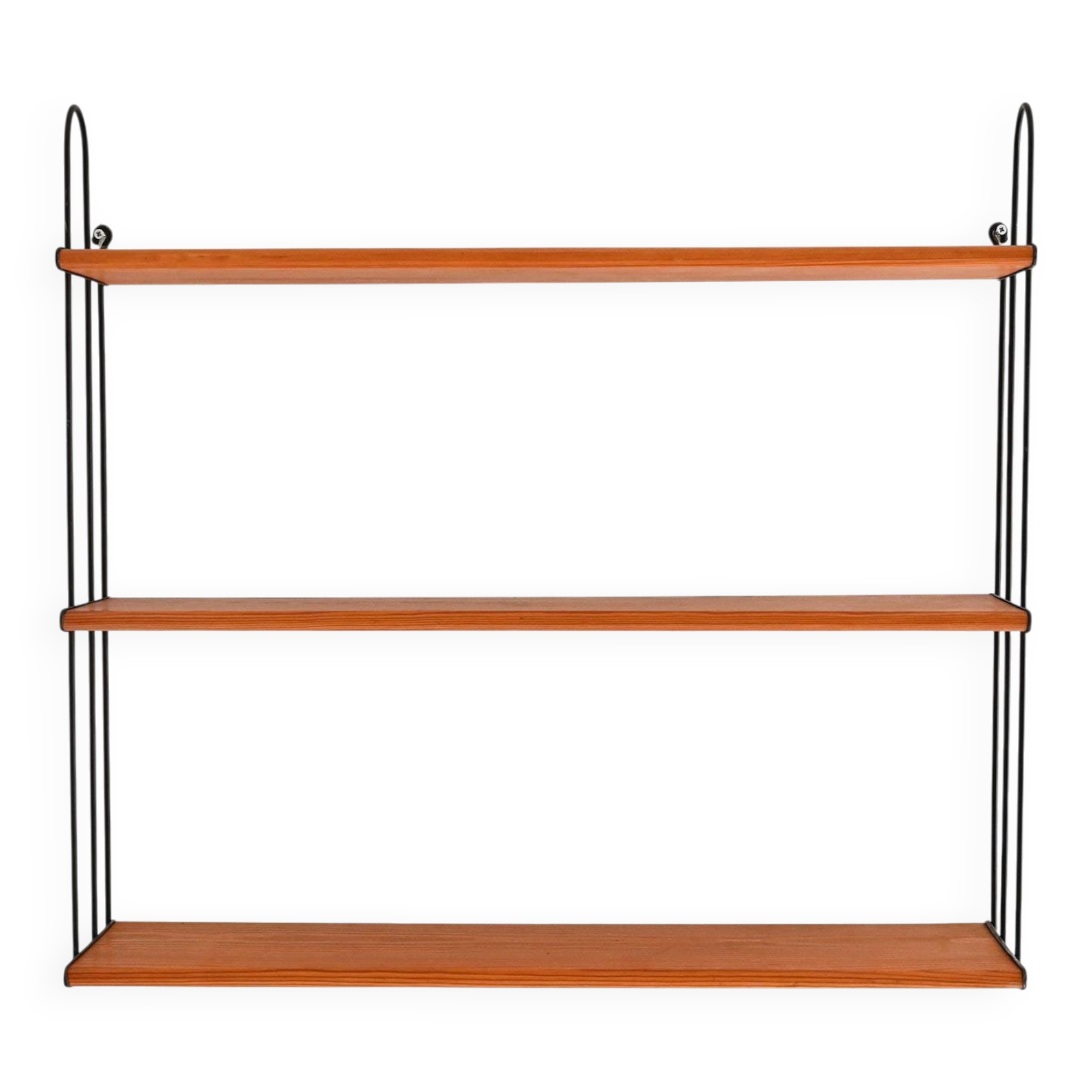 1960s vintage Scandinavian “Hylla” shelf in oak and metal