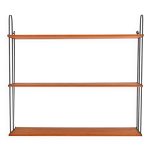 1960s vintage Scandinavian “Hylla” shelf in oak and metal