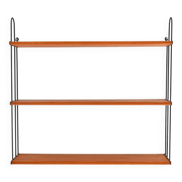1960s vintage Scandinavian “Hylla” shelf in oak and metal