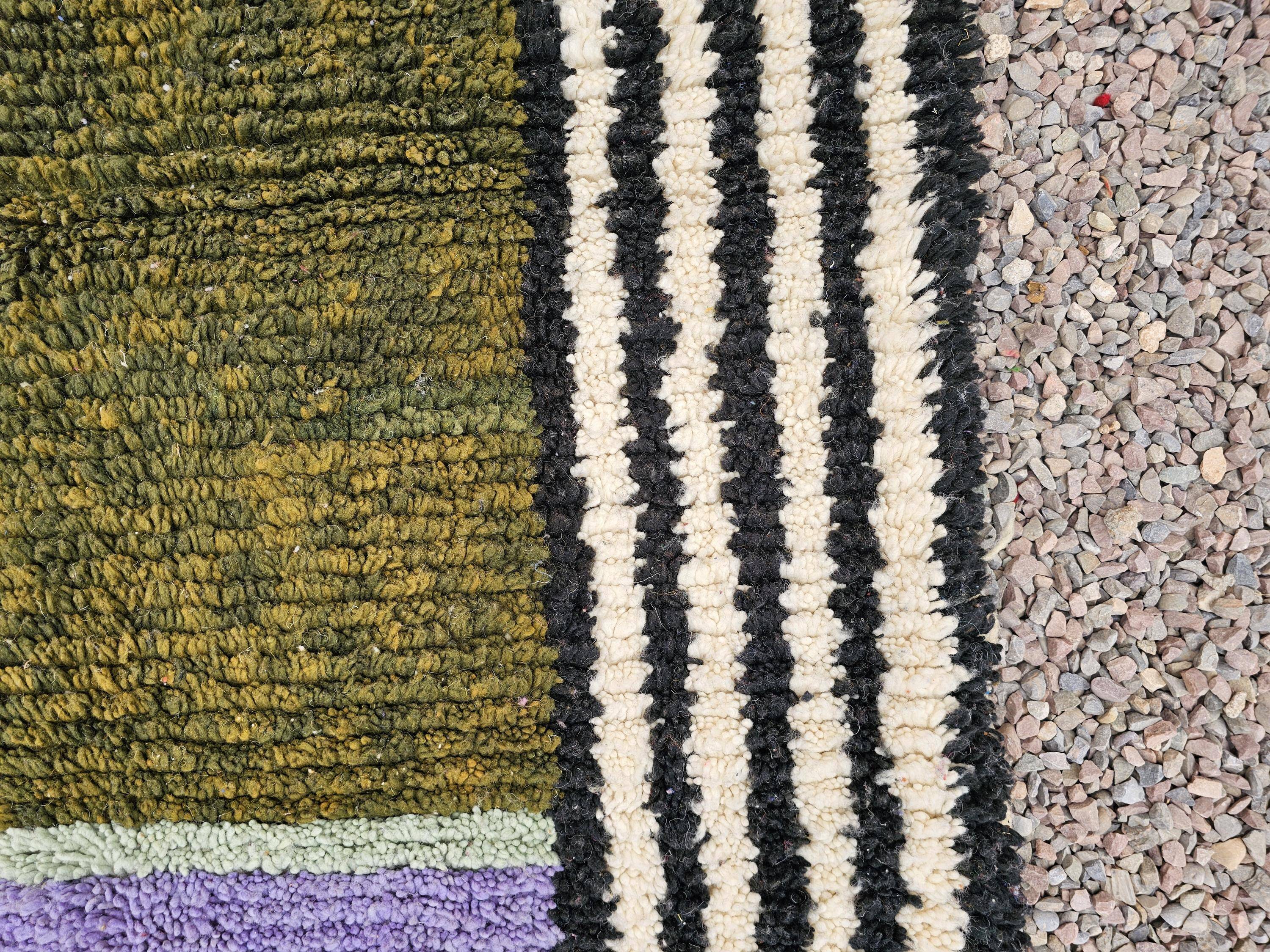 Berber rug in natural wool 2.5x1.5 m