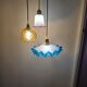 Suspension 3 globes en verre et 3 couleurs