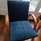 Paire de fauteuils Steiner Bow wood vintage 1950