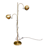 Eyeball double arc floor lamp in brass, GEPO (Netherlands), 1970s