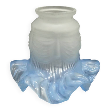 Blue draped decorative tulip - glass