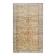 Vintage Turkish handmade wool cotton orange rug 147x251