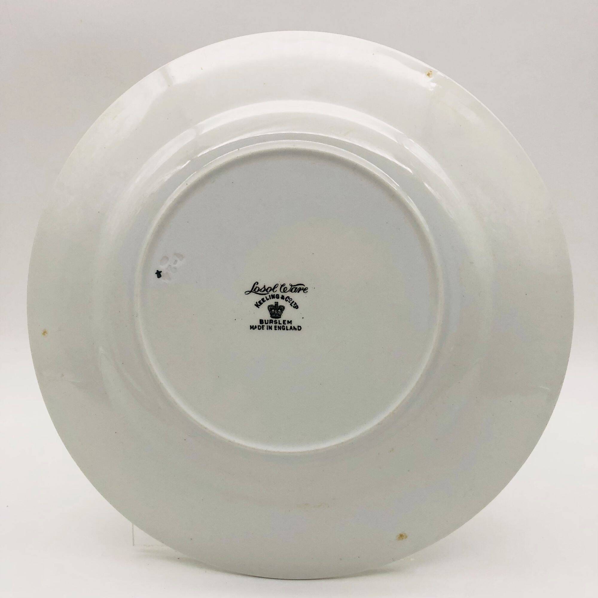 6 vintage flat plates, Keeling & Co Losol Ware Burslem.