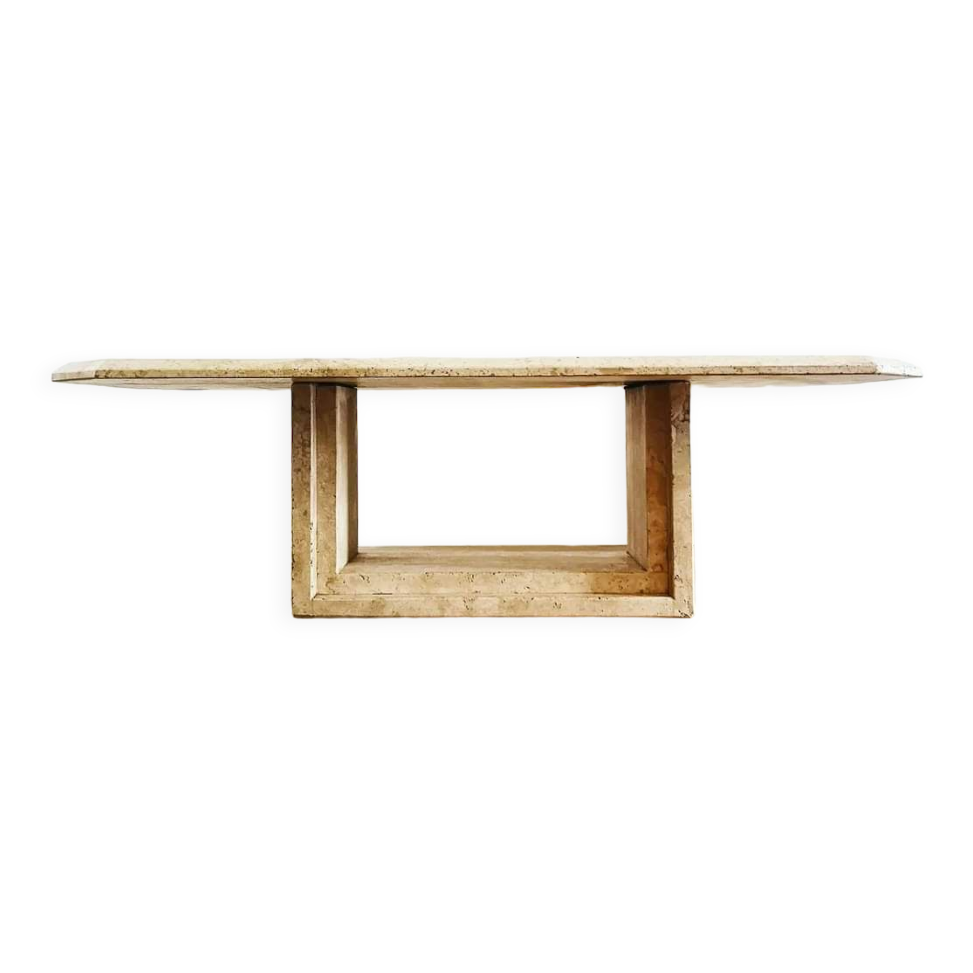 Travertine coffee table