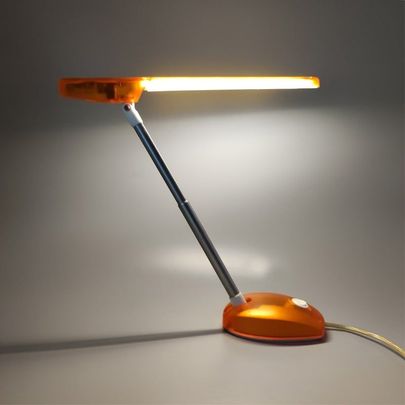1990s Orange Table Lamp "Microlight" by Ernesto Gismondi for Artemide. Made in Italy