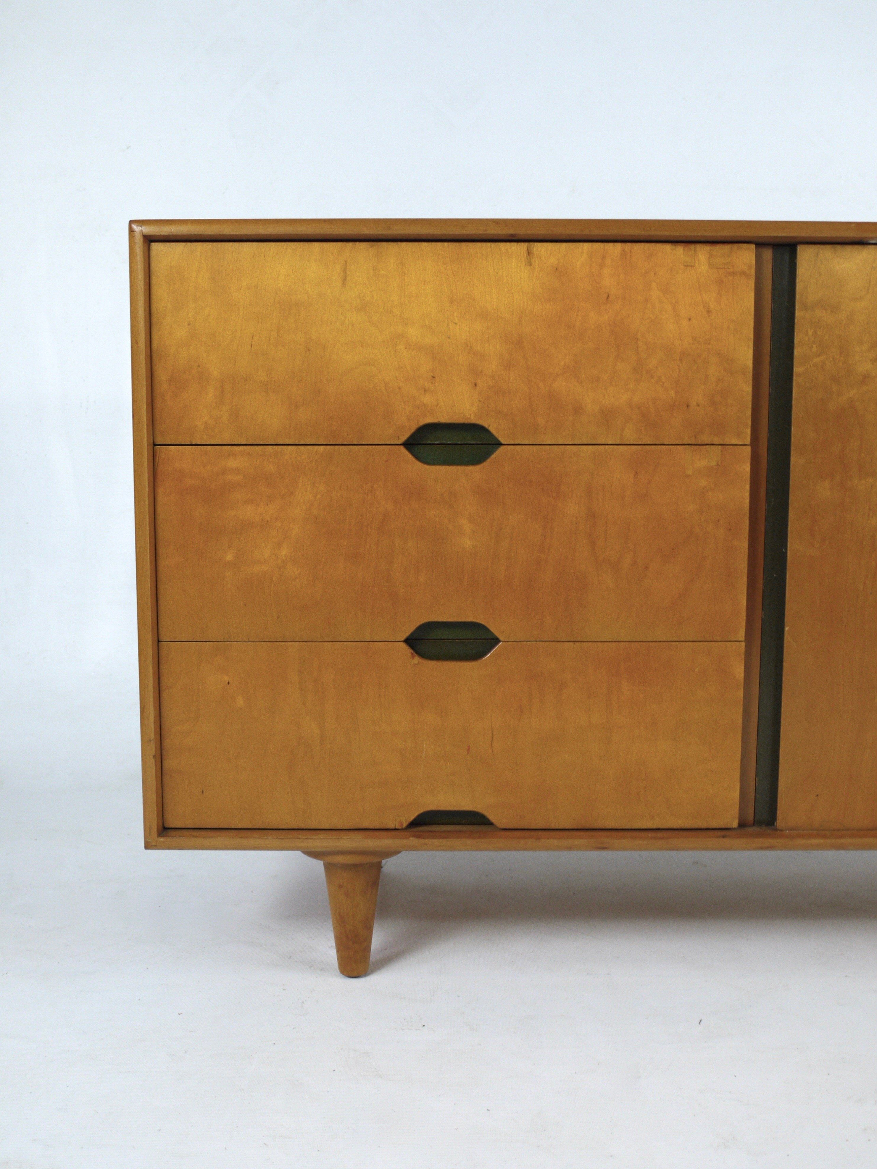 Vintage Beech & Maple Wood Sideboard by Vesper for Heals, 1950s