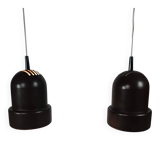 Philips - NWS series - pendant lamps (2) - cylinder pendant lamp - brown -