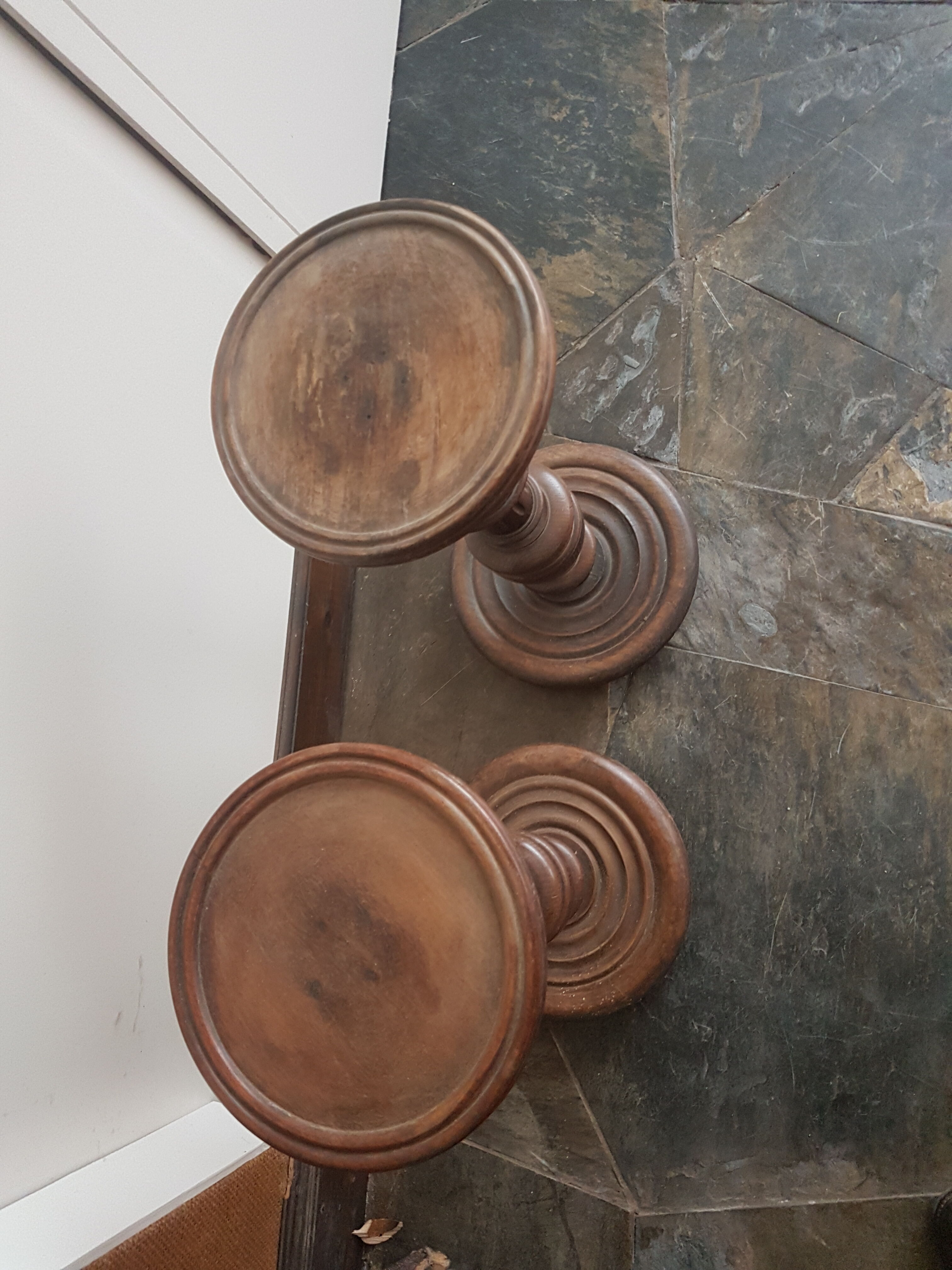 Pair of pedestal tables