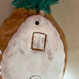 small pineapple butter dish and its vintage VALLAURIS knife