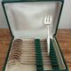 12 silver metal oyster forks art nouveau decorations