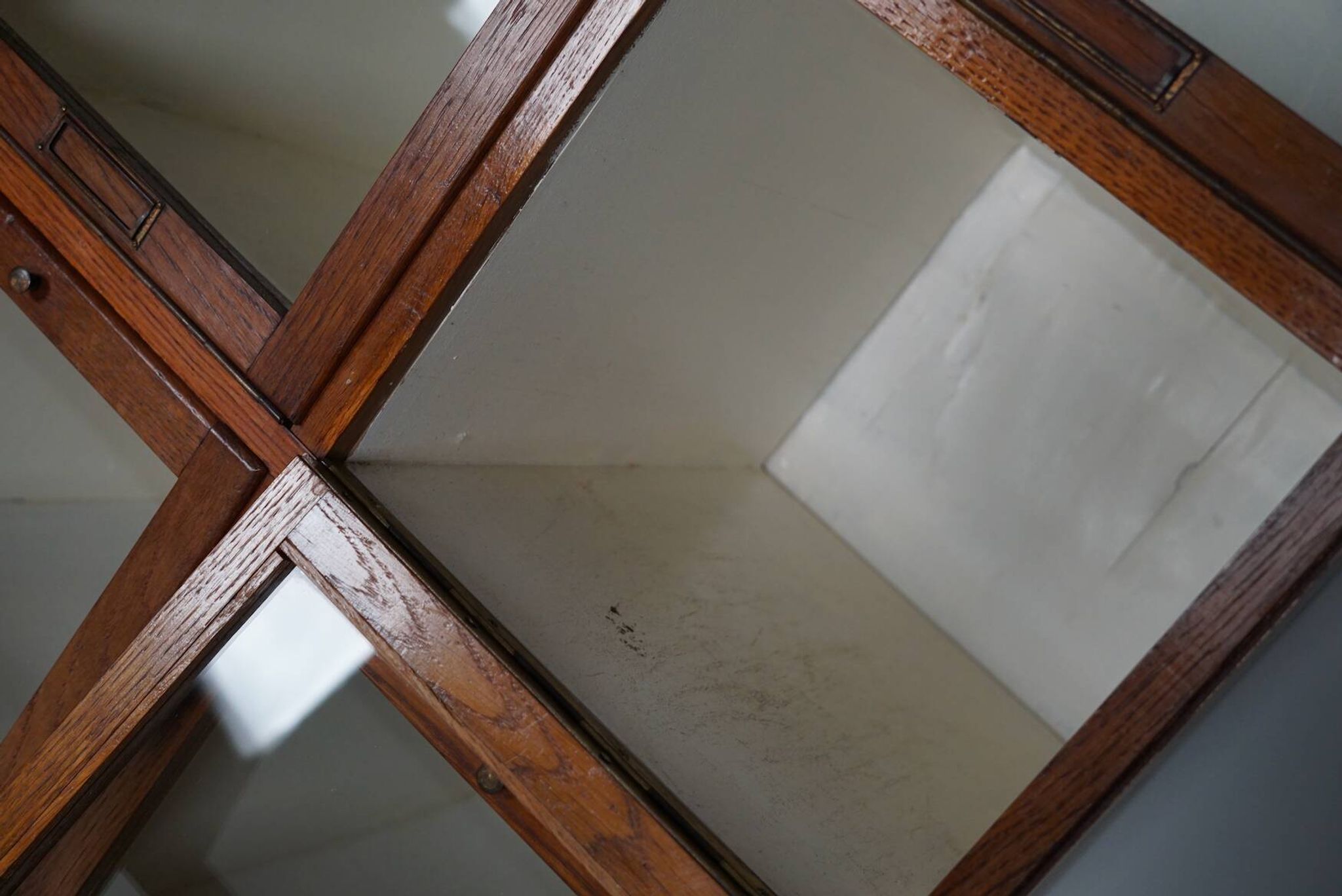 Antique Large Dutch Oak Haberdashery Shop Cabinet Folding Doors, 1920/30s