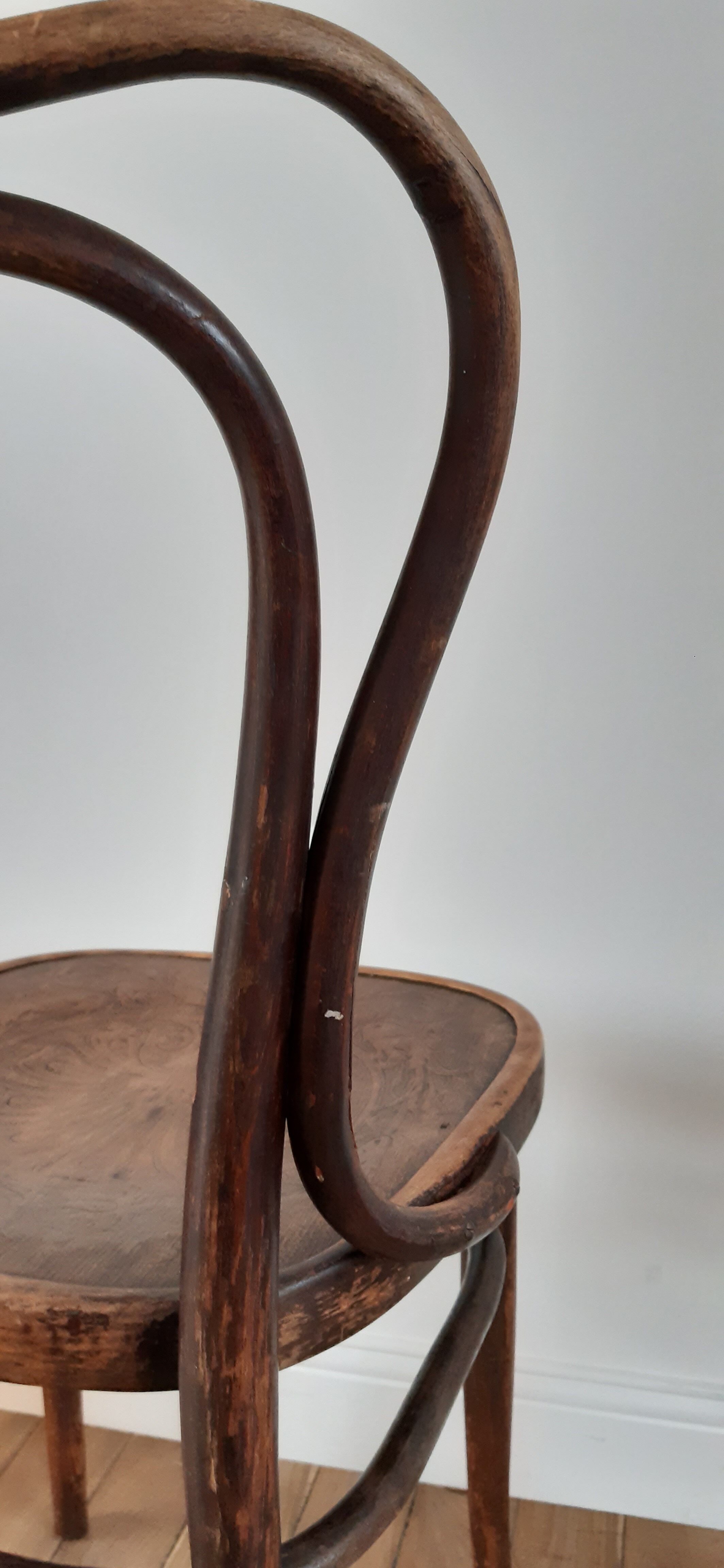 Chaise Jacob & Josef Kohn en bois courbé et gravé 1800