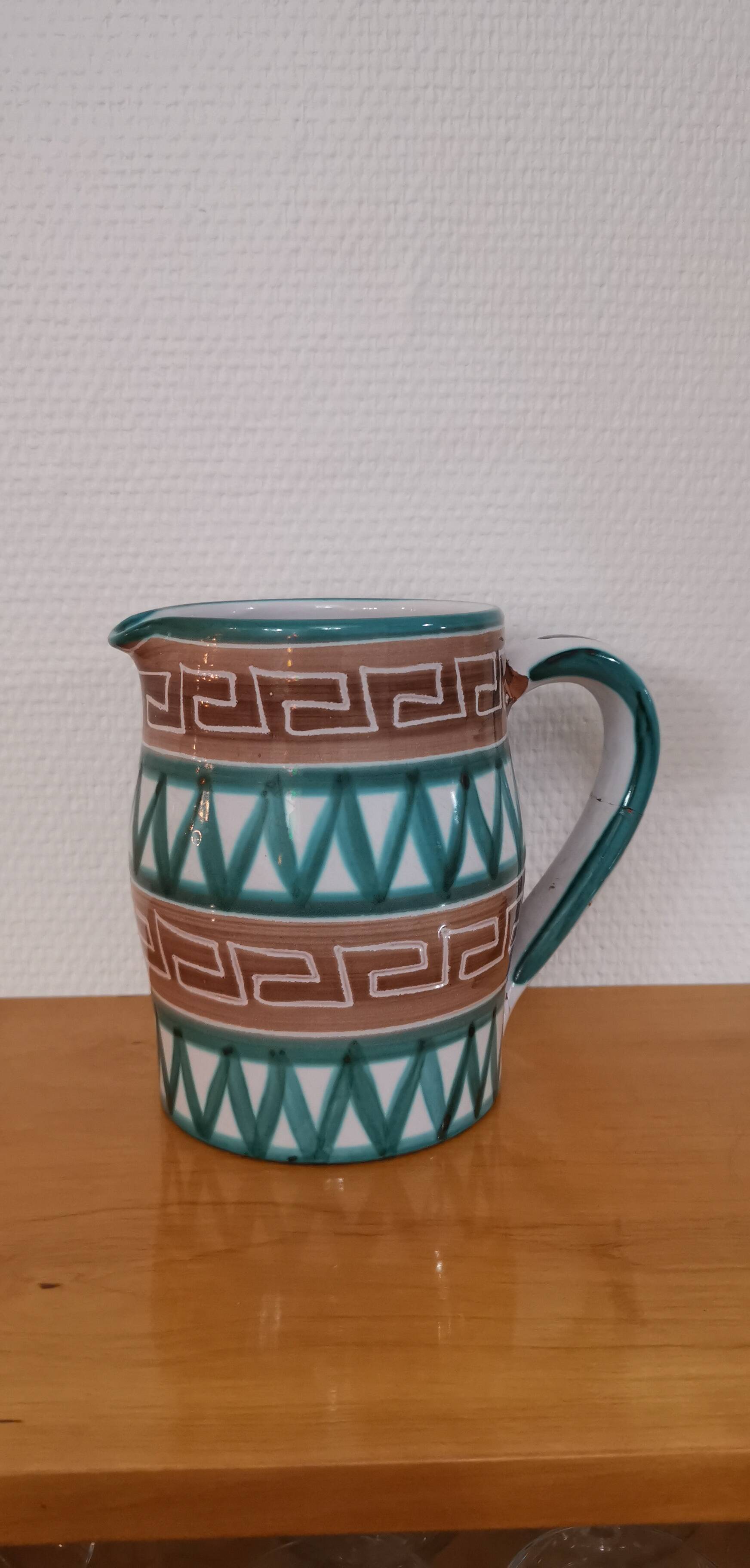 Pitcher signed RP Robert Picault Vallauris Vintage