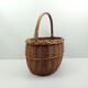 Wicker shopping basket one handle