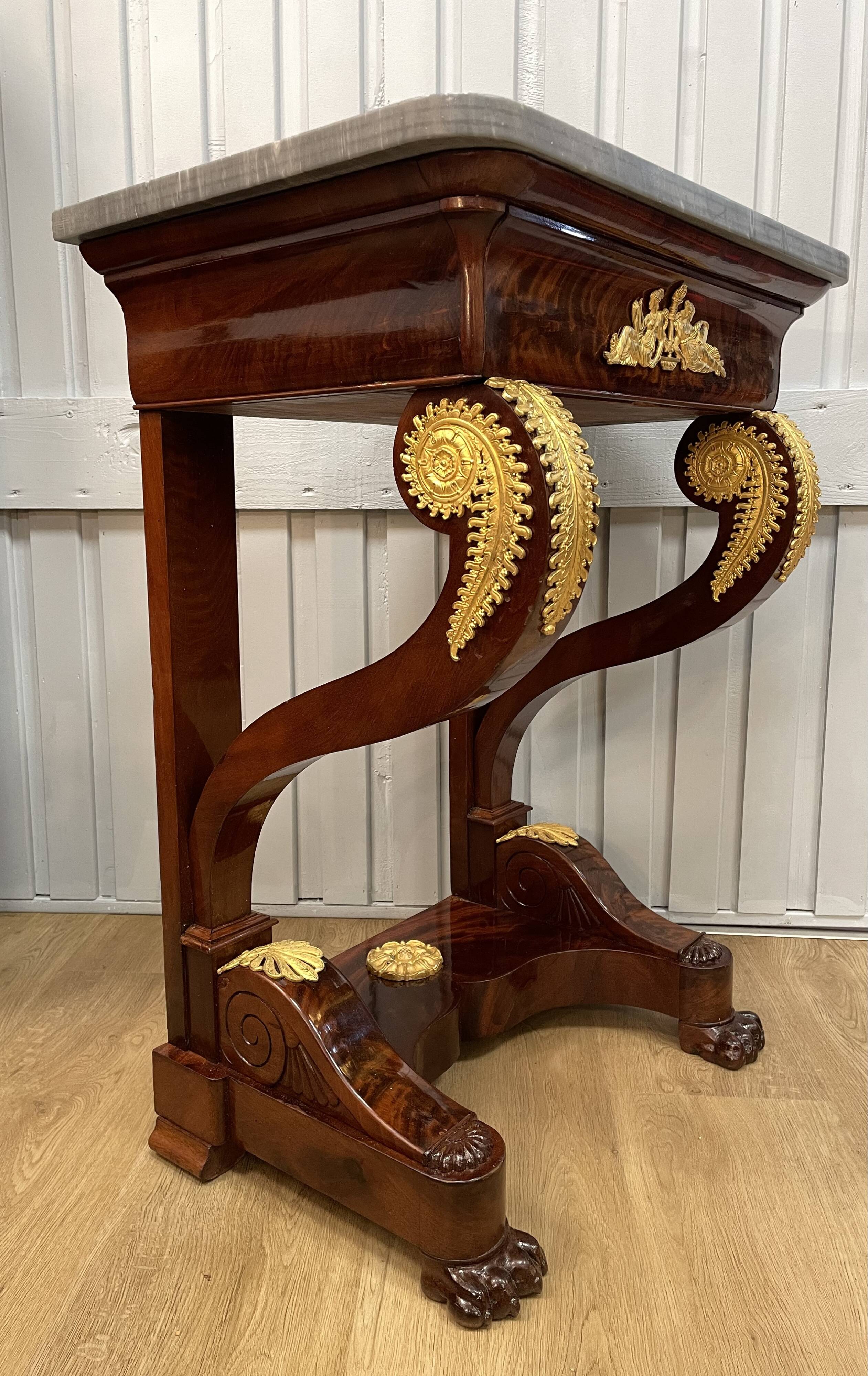 Small Restoration style mahogany console