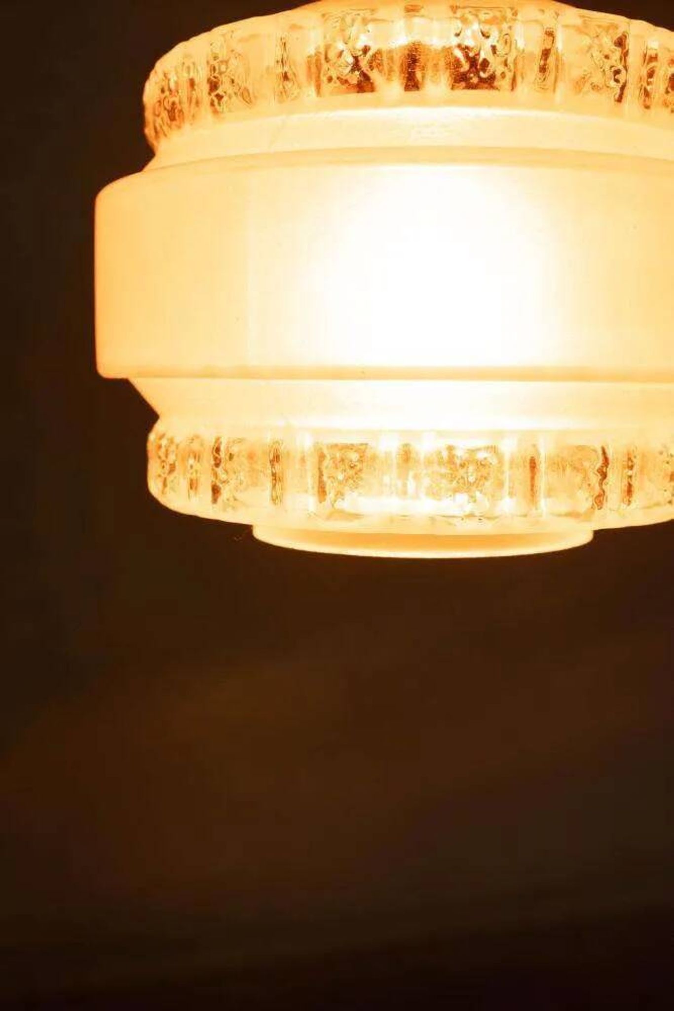 Vintage glass pendant from the 60s, Scandinavian glass pendant.