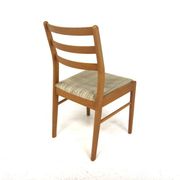 Set of 4 Scandinavian walnut chairs, Sweden, 1