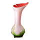 Vase en opaline rouge, blanc et vert Tie & Dye années 50