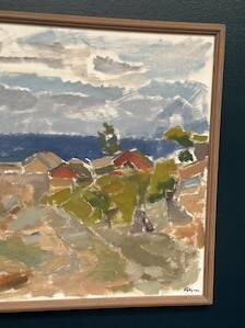 Large Original Swedish Oil on Canvas – “Strand, Öland” by Ingvar Hällgren