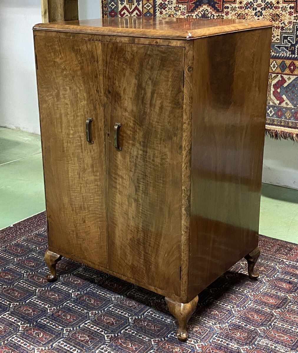 English art deco walnut buffet - 1930s