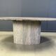 Vintage oval granite dining table, 1970s