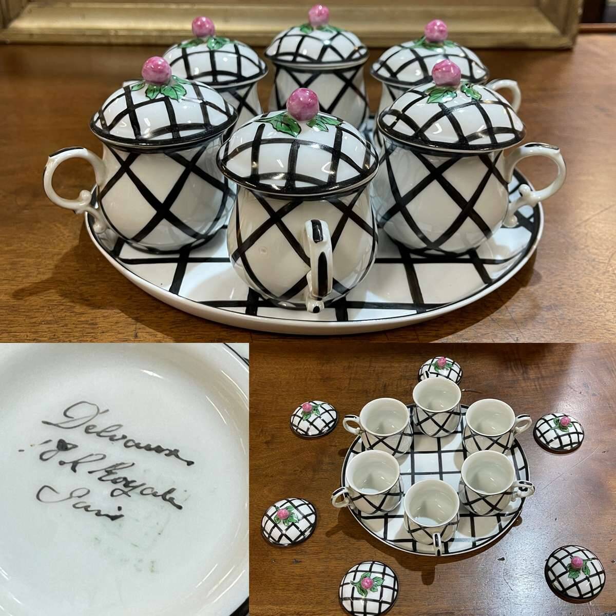 Delvaux porcelain cream service, rue Royale, Paris, late 19th century