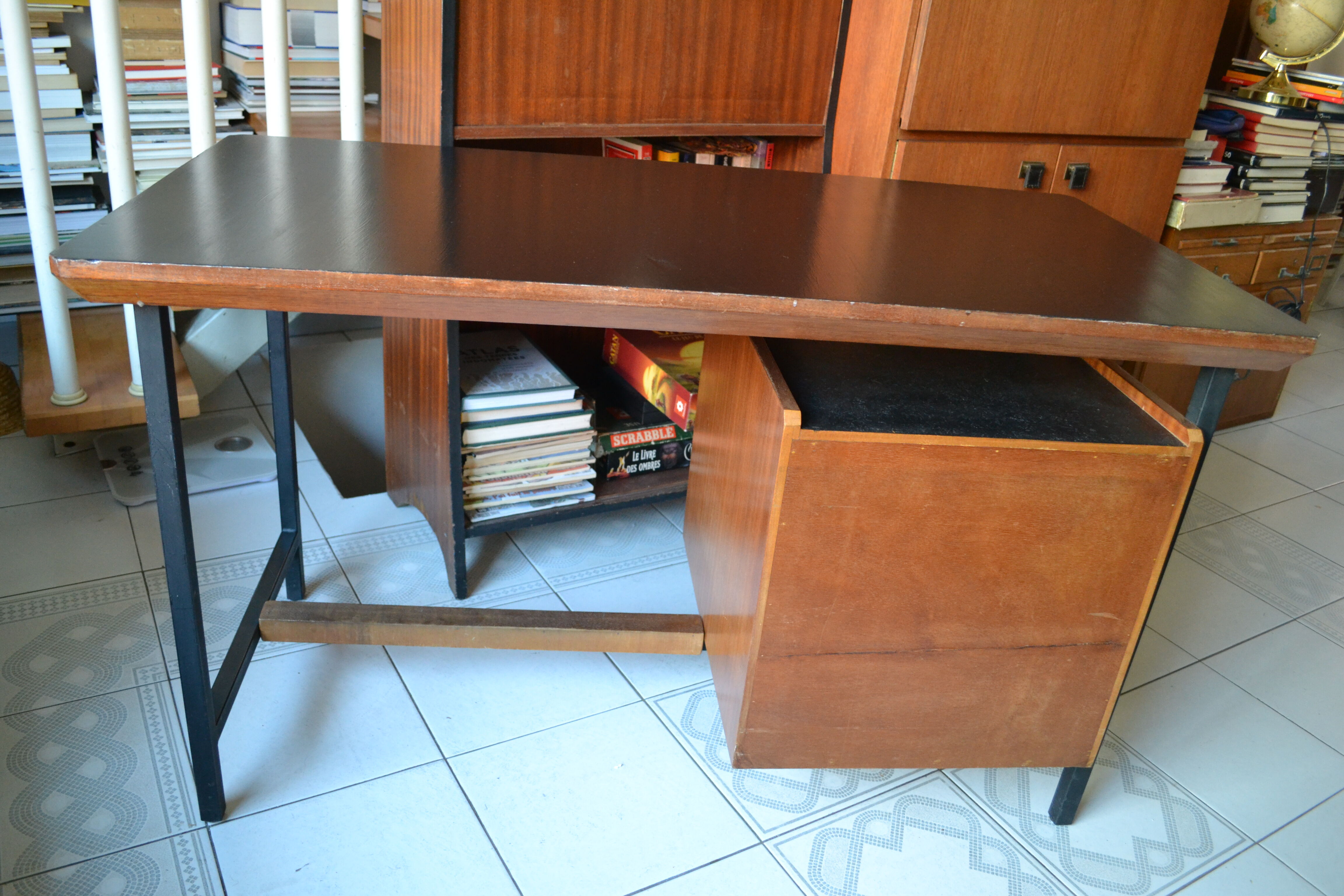 Modernist office 50/60s solid mahogany