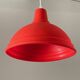 Red geometric pendant light