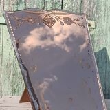 Pink art deco table mirror