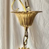 Hot air balloon pendant with glass tassels and gold frame