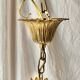 Hot air balloon pendant with glass tassels and gold frame