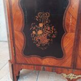 Louis XVI display cabinet in rosewood and amaranth veneer.